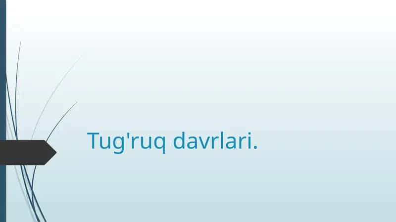 Tug'ruq davrlari