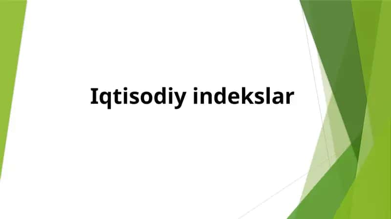 Iqtisodiy indekslar