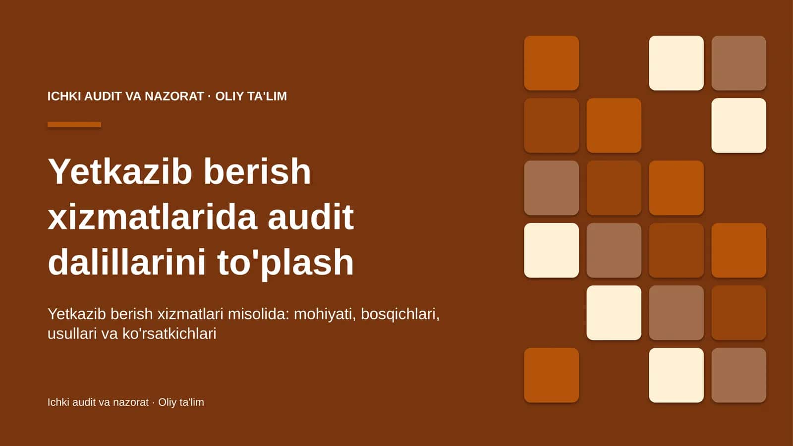 yetkazib berish xizmatlarida audit dalillarini to'plash 3722