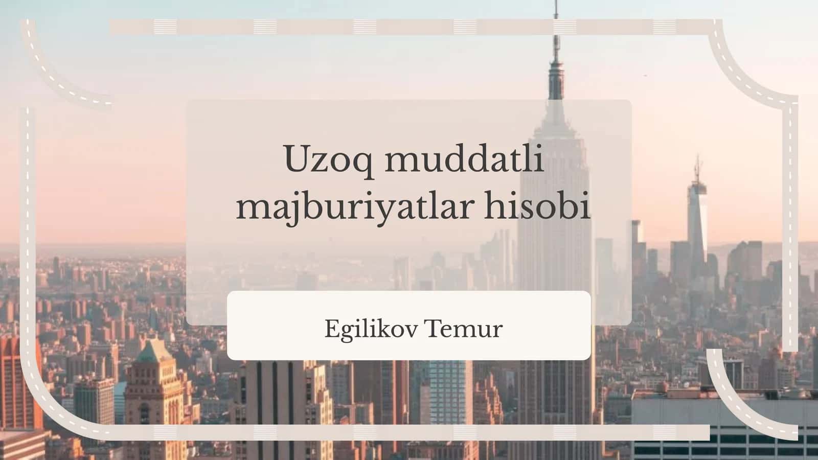 Uzoq muddatli majburiyatlar hisobi