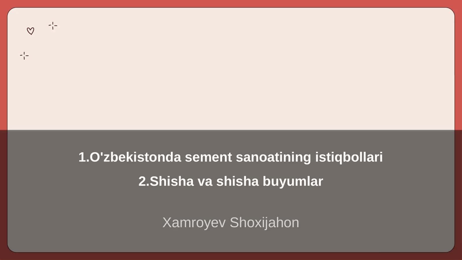 O'zbekistonda sement sanoatining istiqbollari