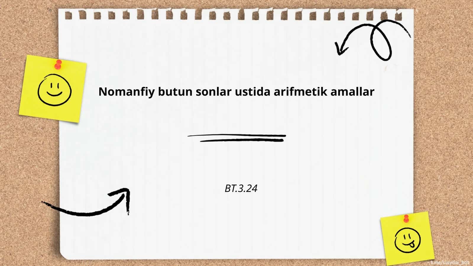 Butun sonlar ustida arifmetik amallar