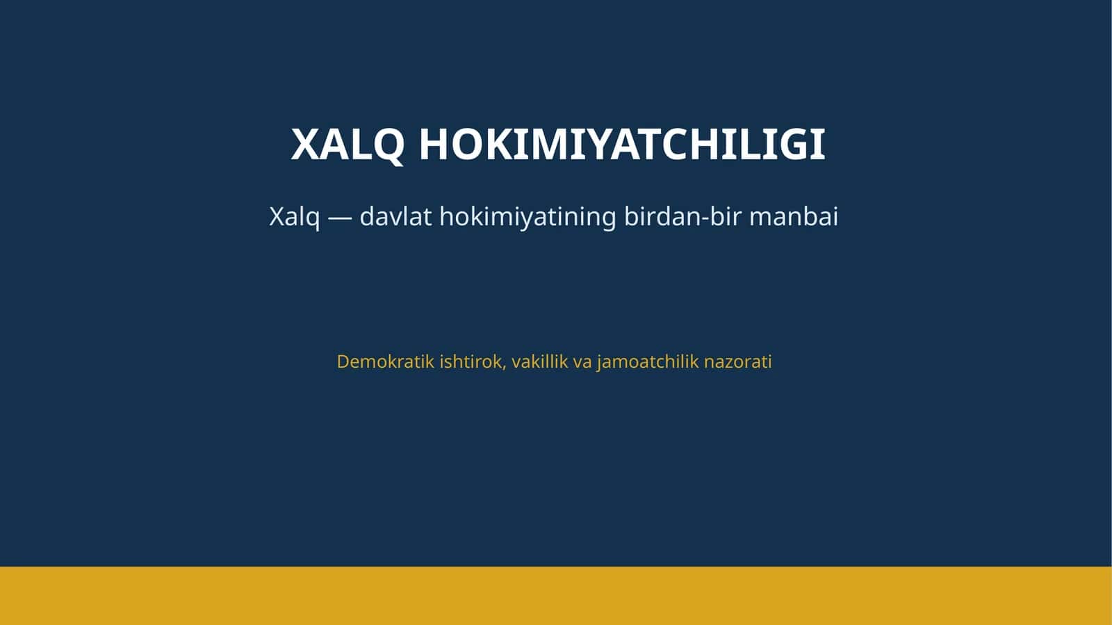 XALQ HOKIMIYATCHILIGI