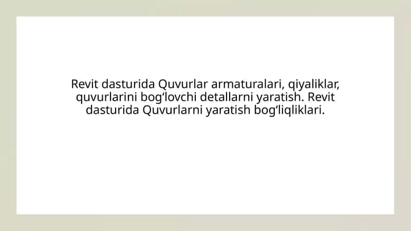 Revitdasturida Quvurlar