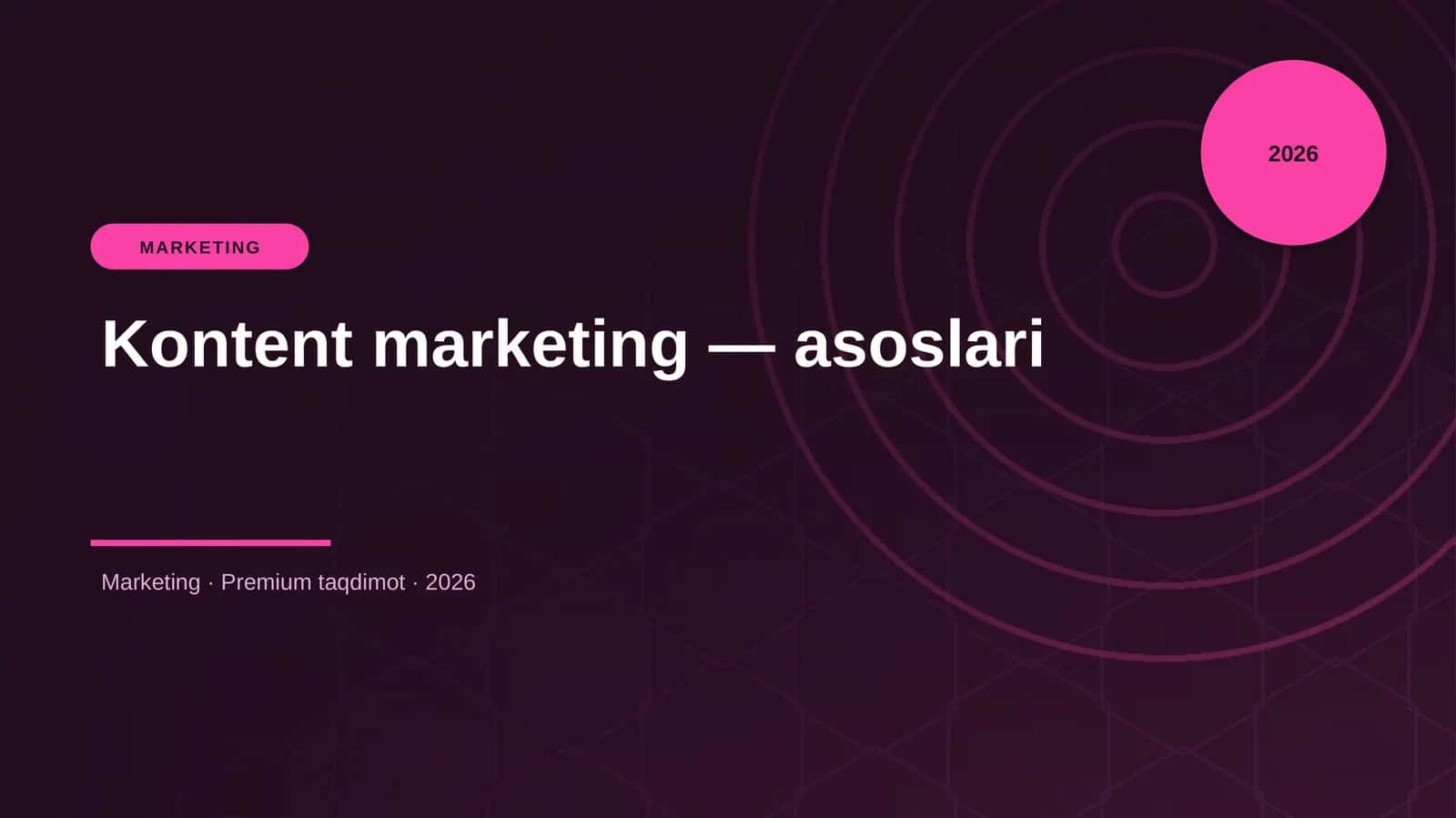 Kontent marketing — asoslari