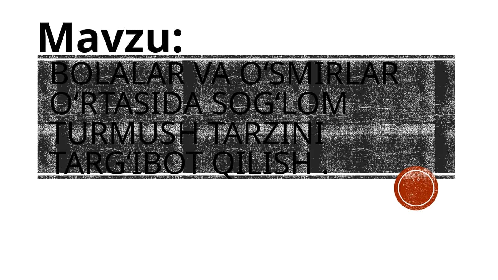 Sogʻlomturmush tarzinitargʻibqilish