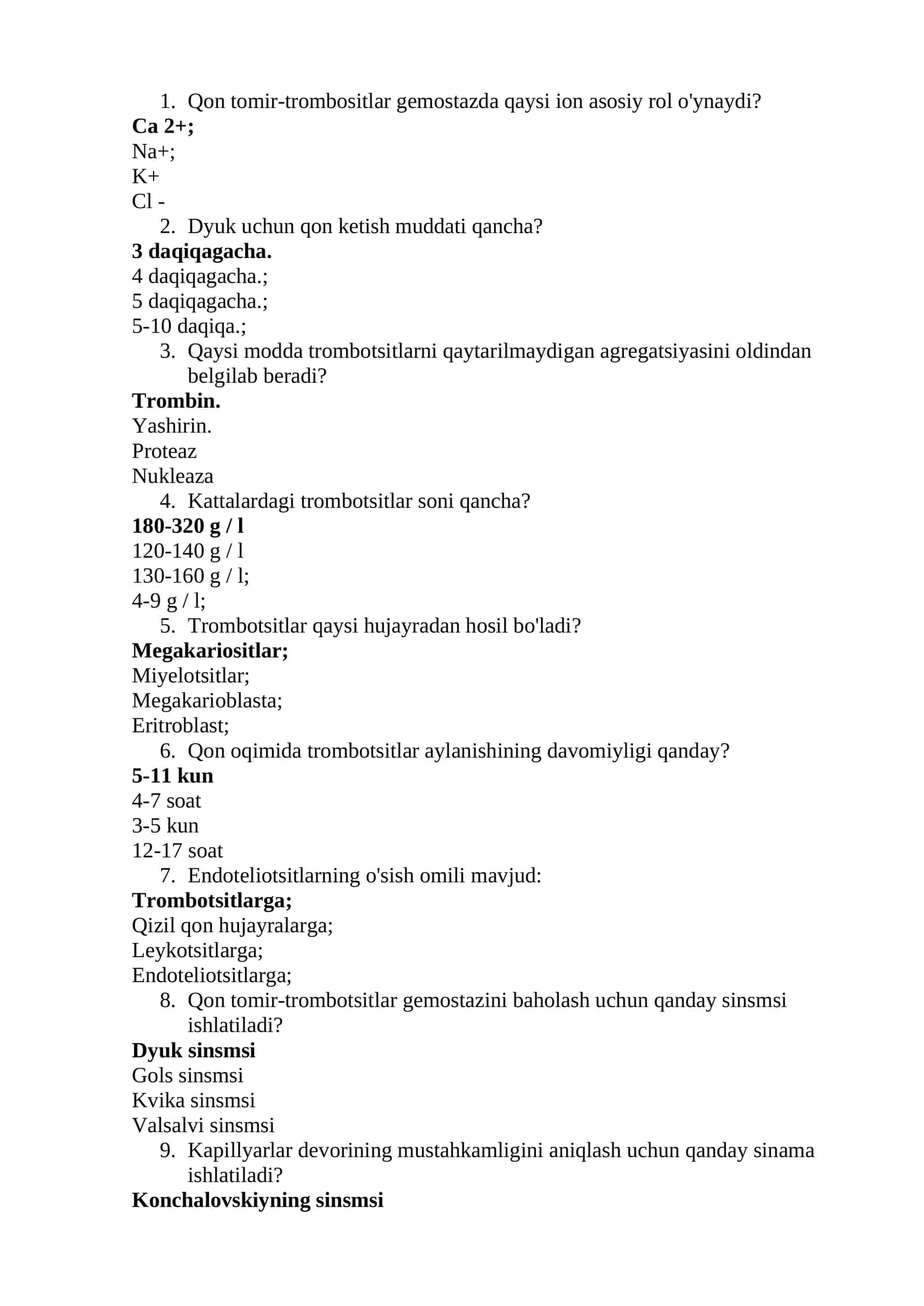 Qon tomir-trombositlar gemostazi