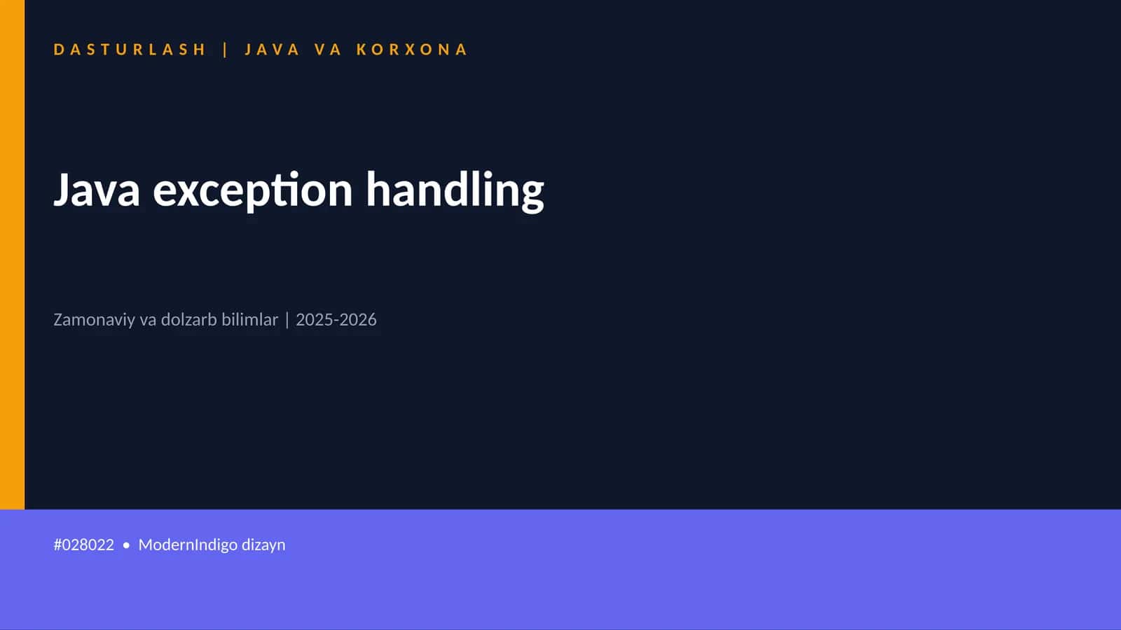 Java exception handling
