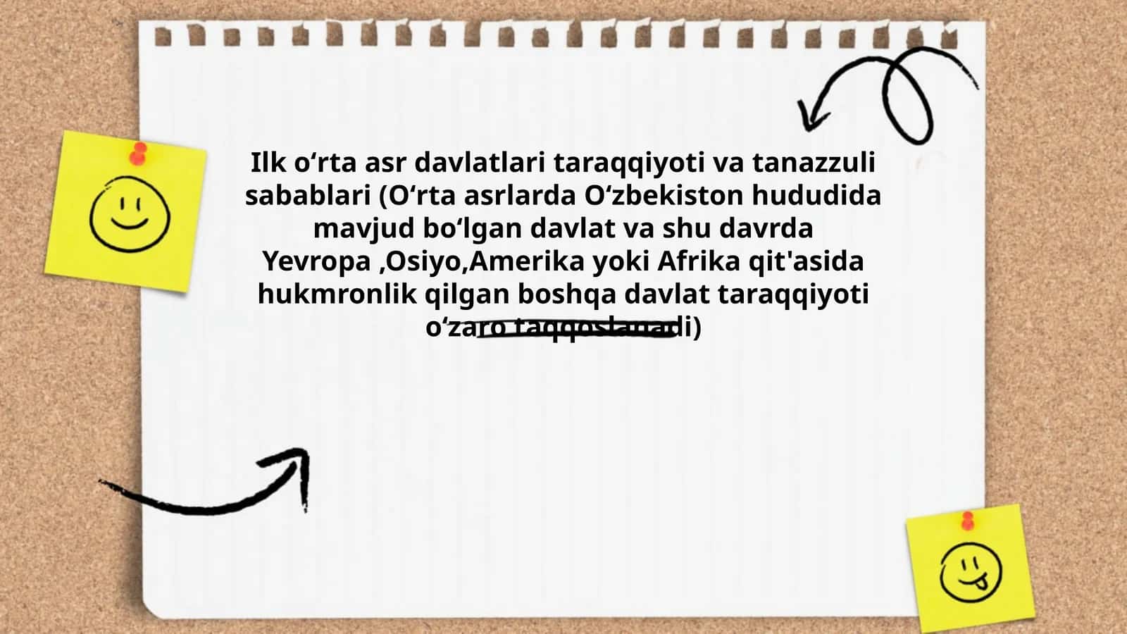 Ilk oʻrta asr davlatlari taraqqiyoti va tanazzuli sabablari