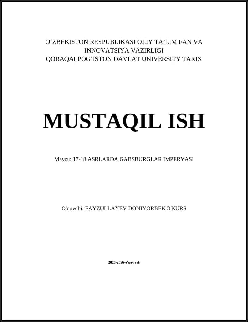 Gabsburglar Imperiyasi Tuzilishi