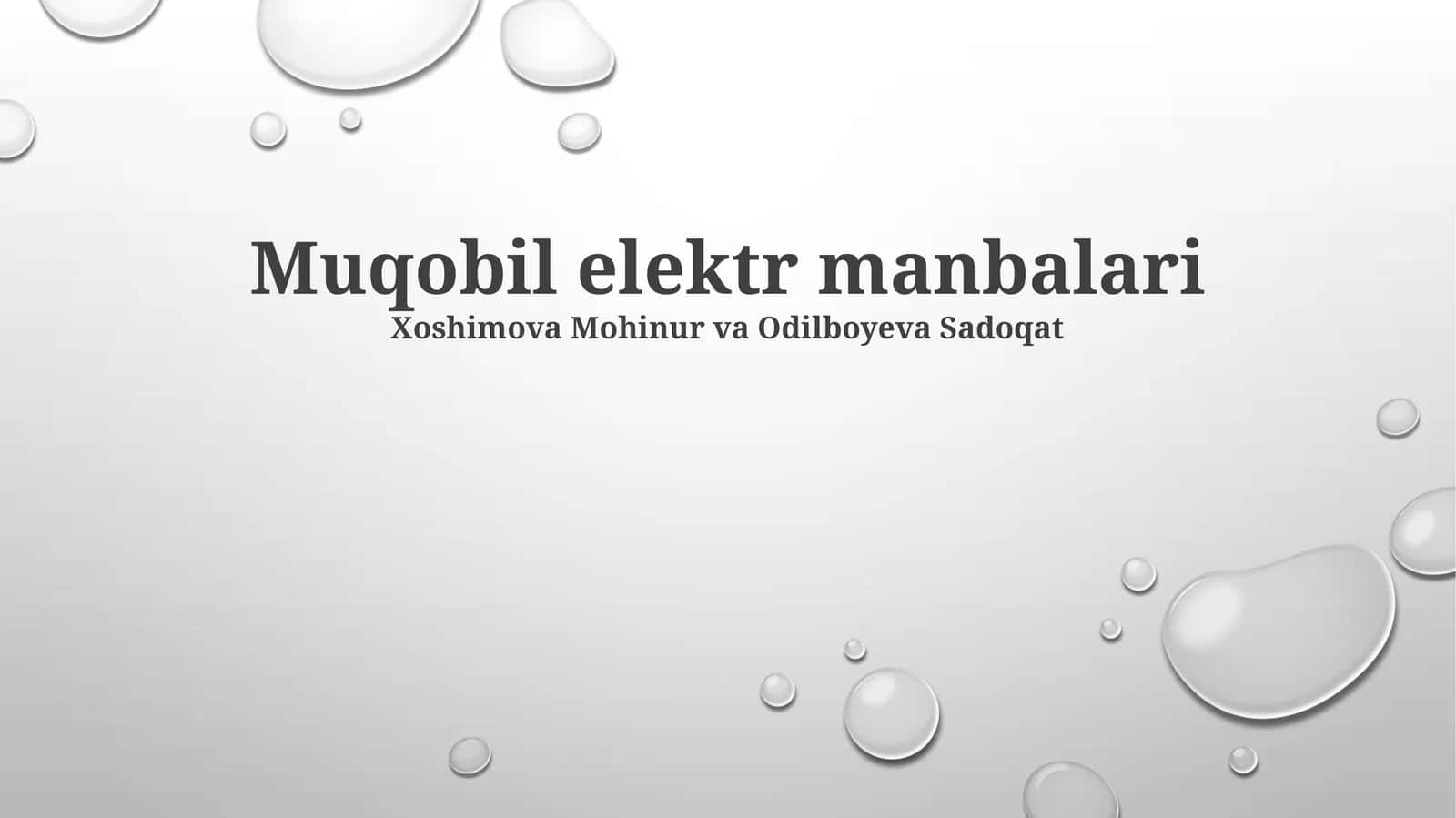 Muqobil elektr manbalari