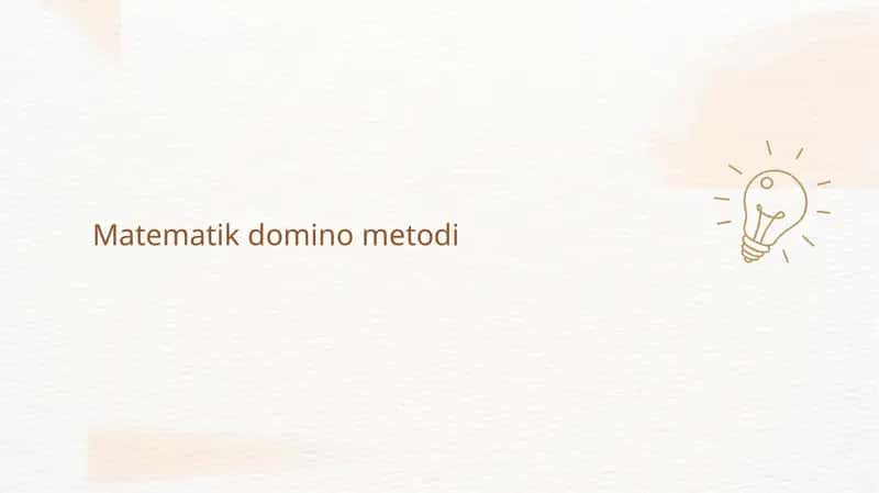 Matematik domino metodi