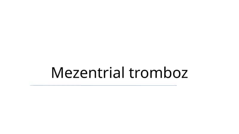 Mezentrial tromboz