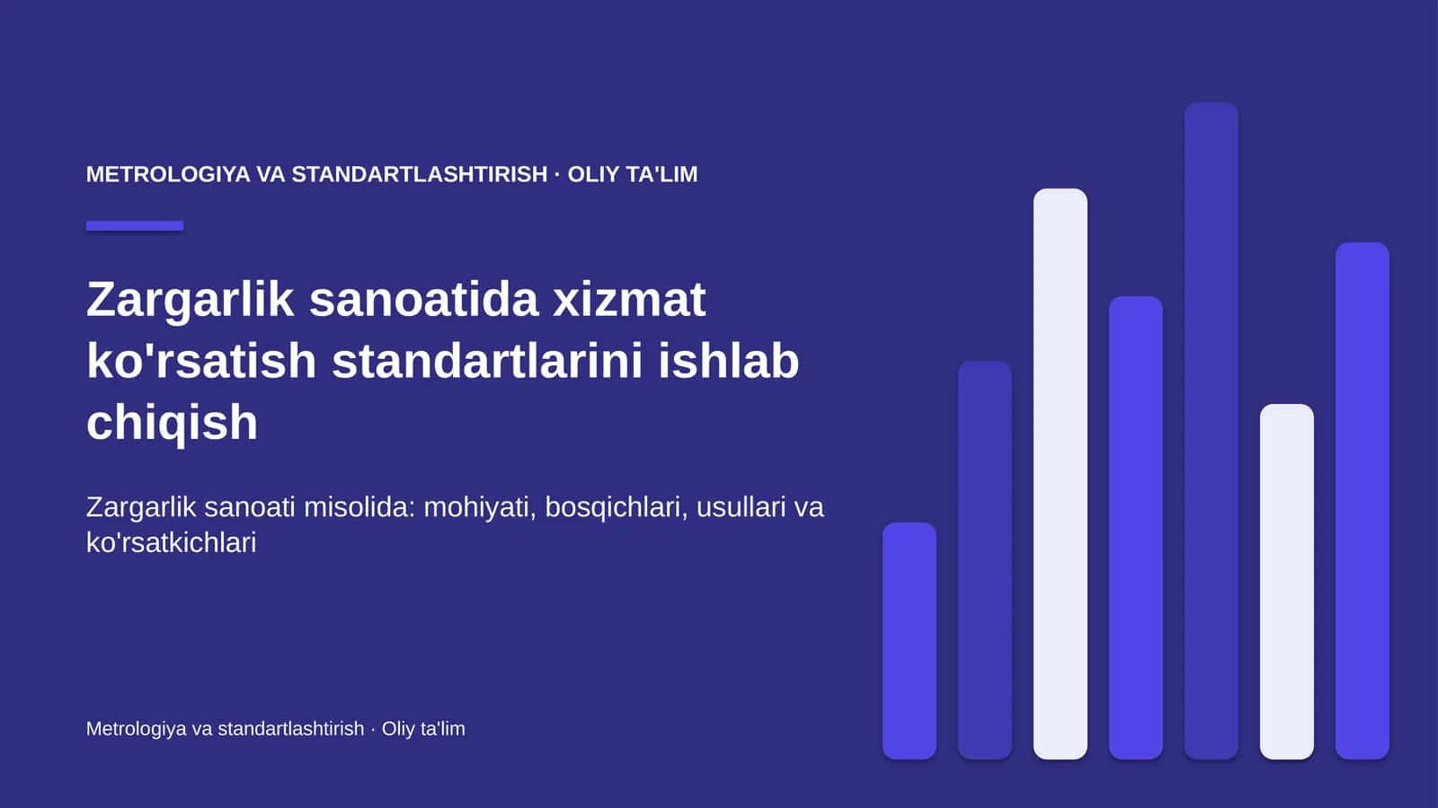 zargarlik sanoatida xizmat ko'rsatish standartlarini ishlab chiqish 2306
