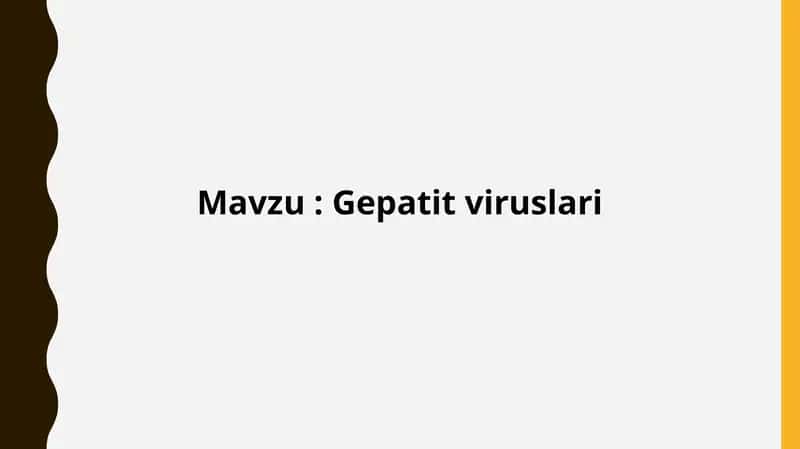 Gepatit viruslari