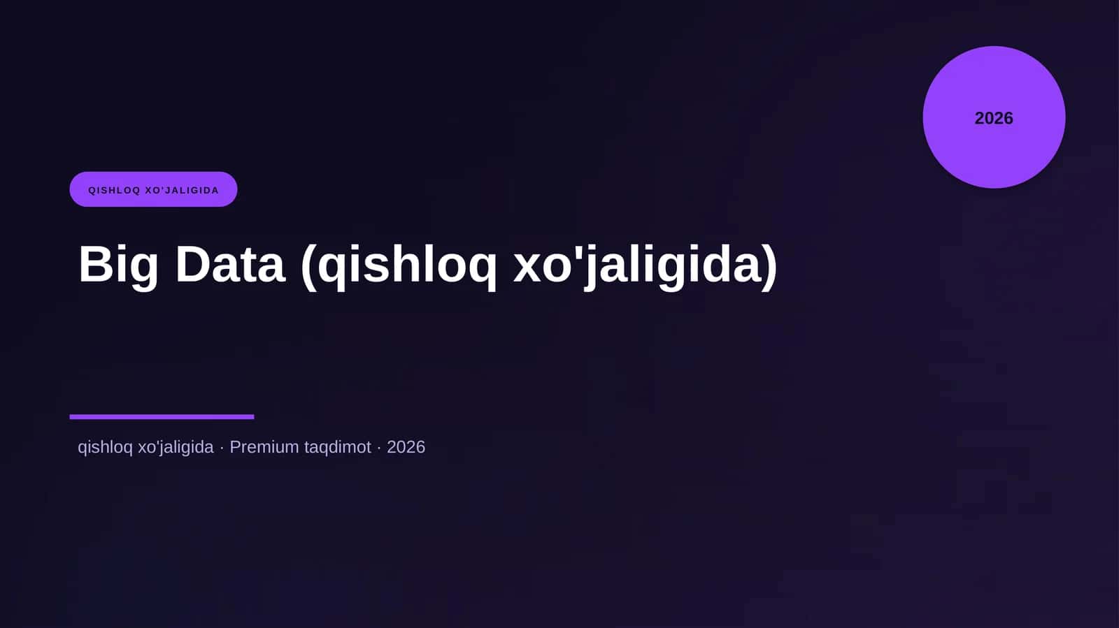 Big Data (qishloq xo'jaligida)