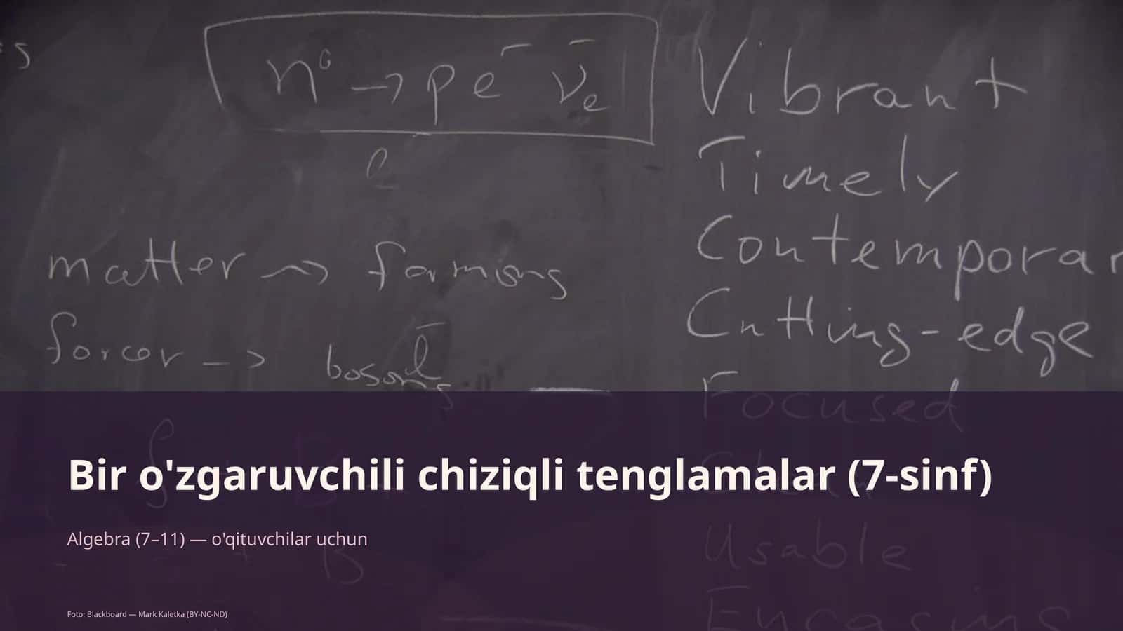 Algebra (7-sinf)