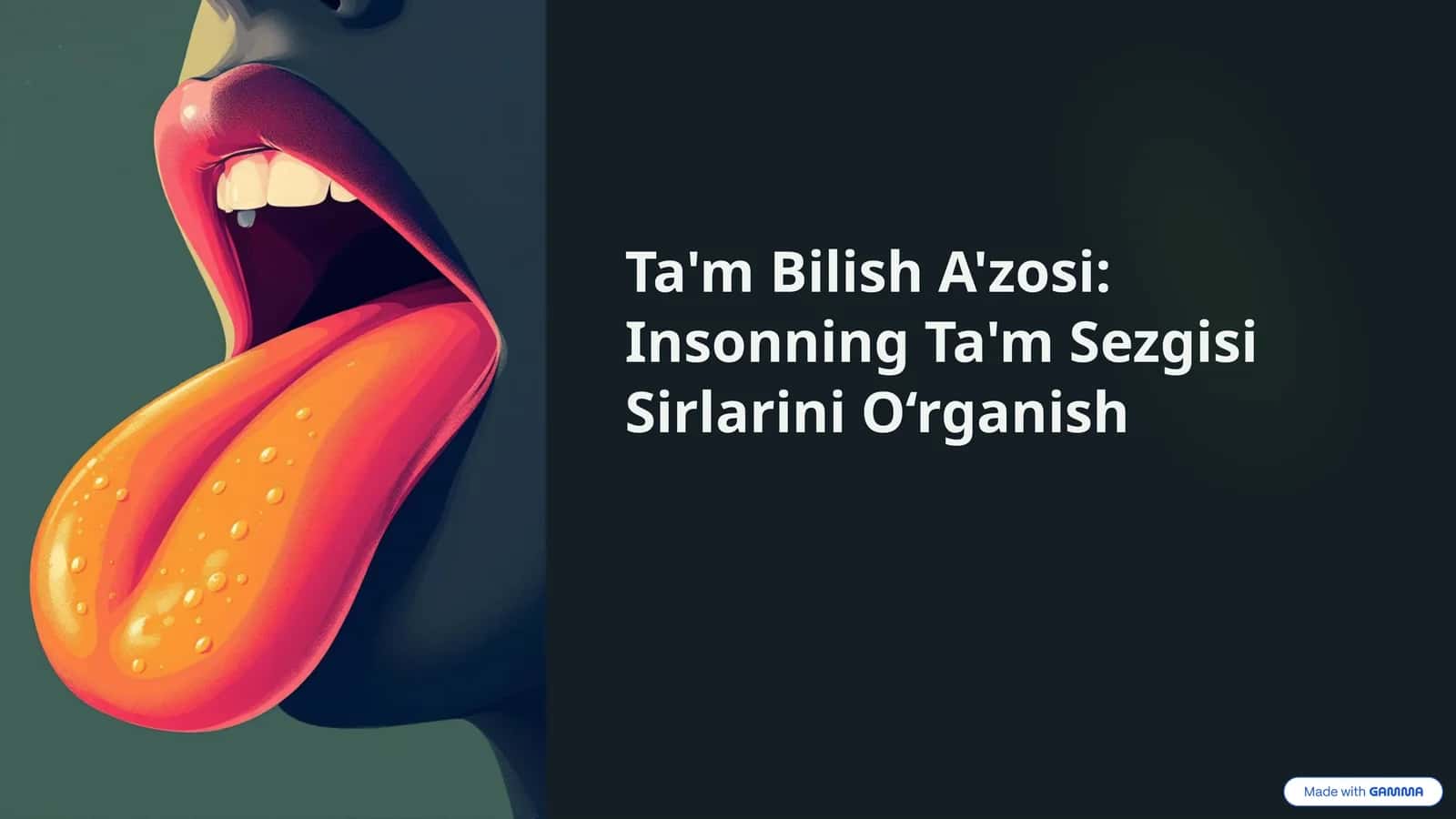 Ta'm Bilish A'zosi: Insonning Ta'm Sezgisi Sirlarini O‘rganish