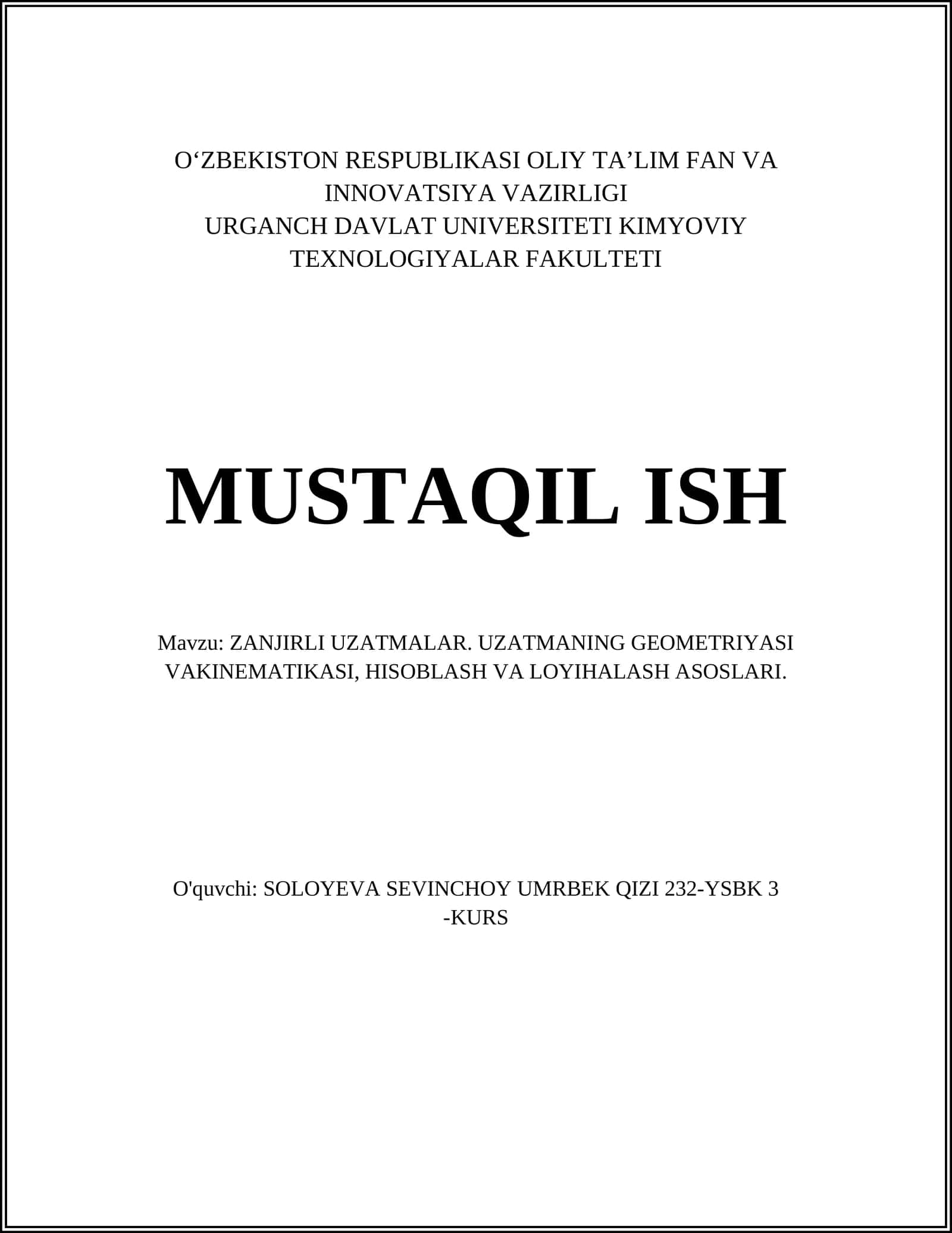 Zanjirli Uzatmalar
