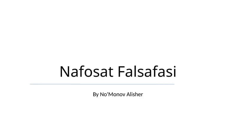 Nafosat Falsafasi