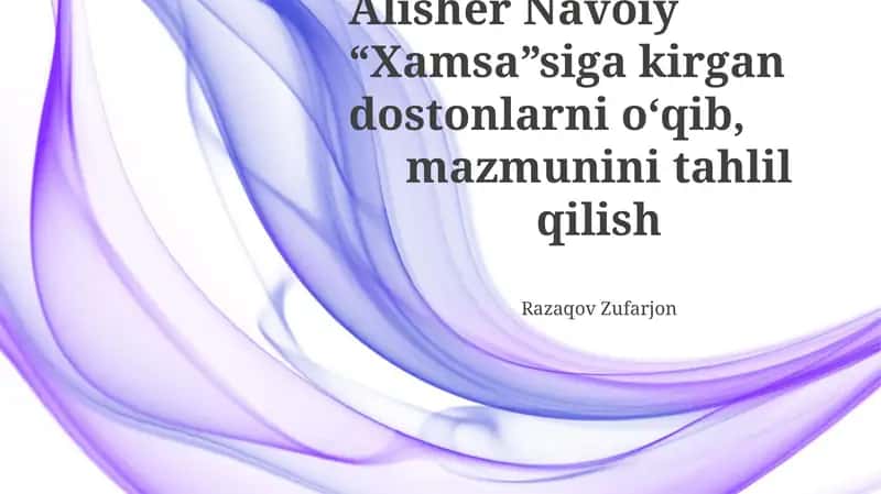 Navoiyning ""Xamsa""si