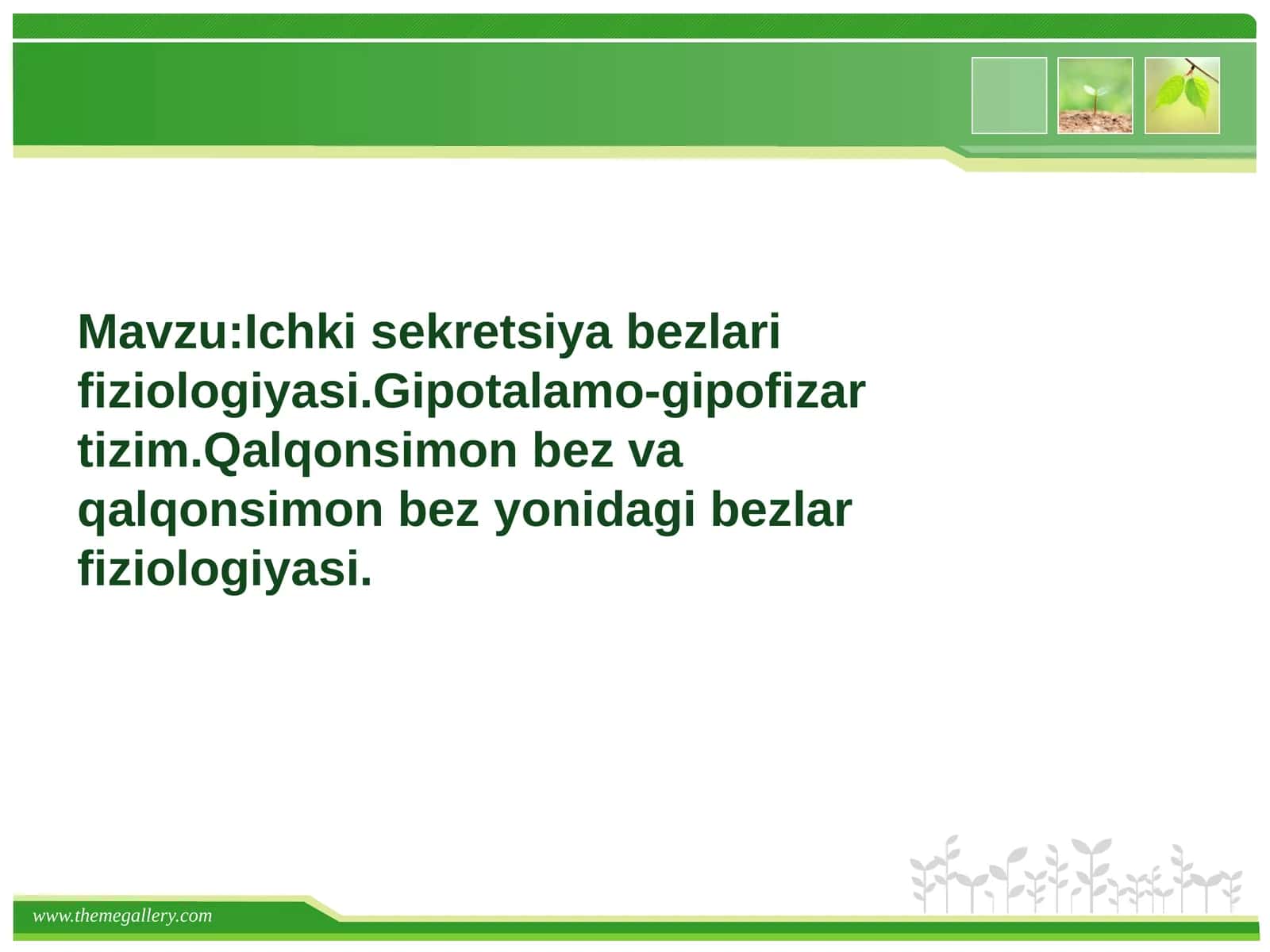 Ichkisekretsiyabezlarifiziologiyasi.Gipotalamo-gipofizartizim.Qalqonsimonbezvaqalqonsimonbezyonidagibezlarfiziologiyasi