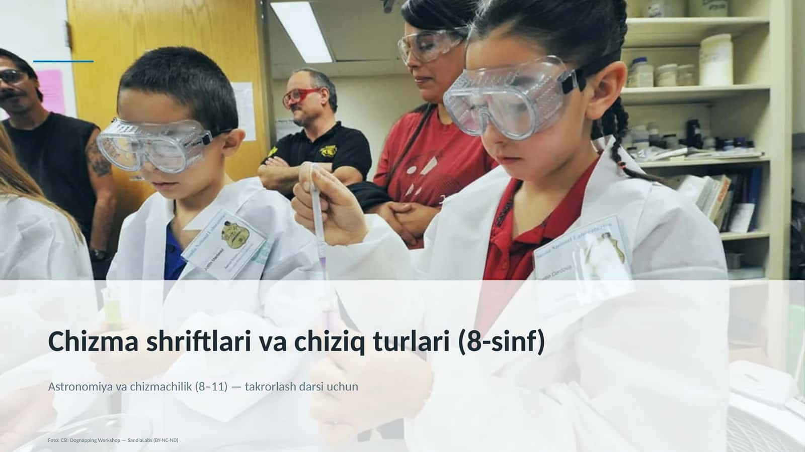Chizma shriftlari va chiziq turlari (8-sinf)