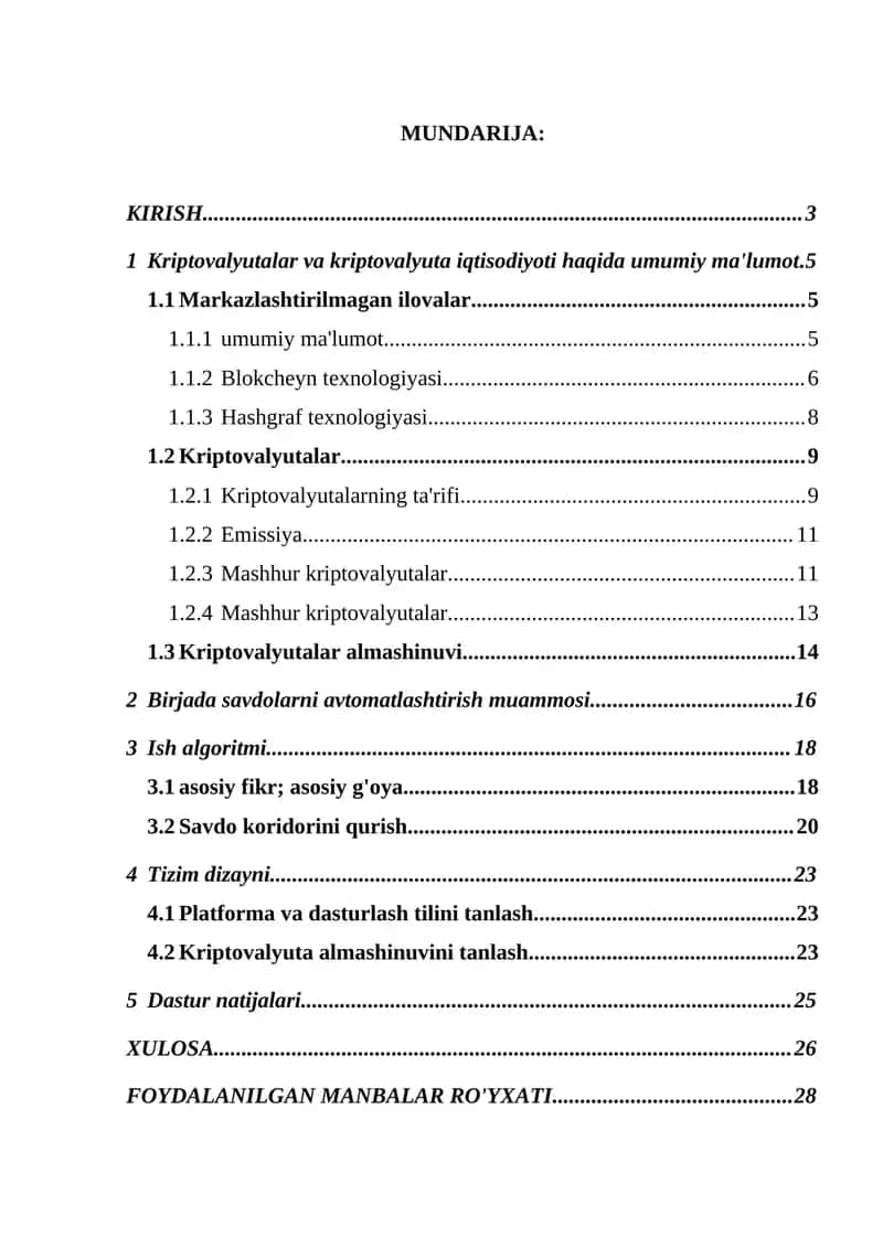 Kriptovalyutalar va kriptovalyuta iqtisodiyoti