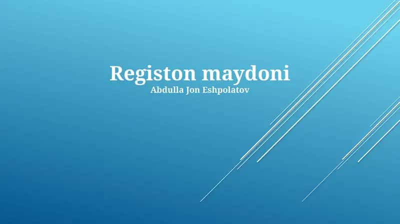 Registon maydoni