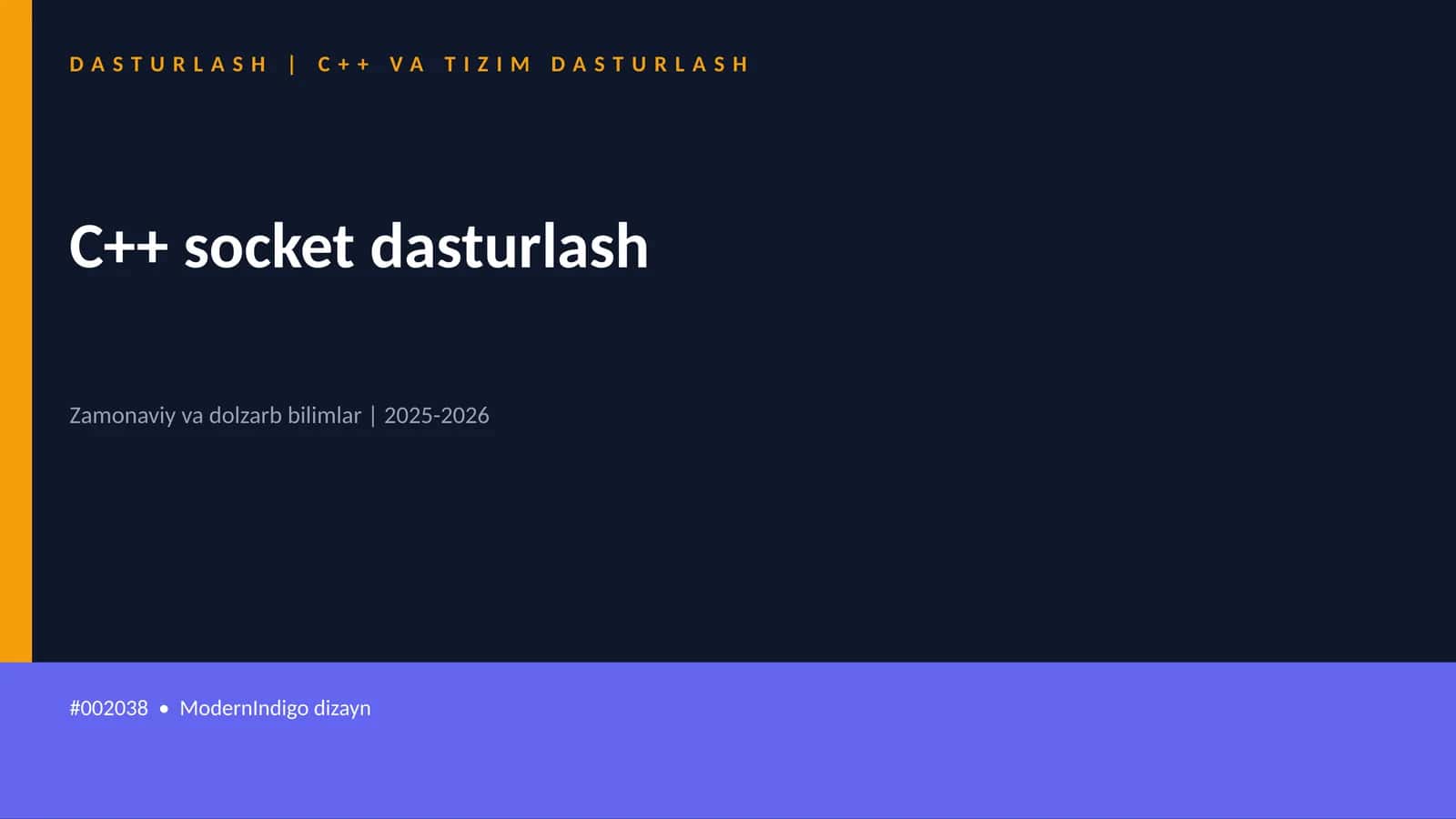 C++ socket dasturlash