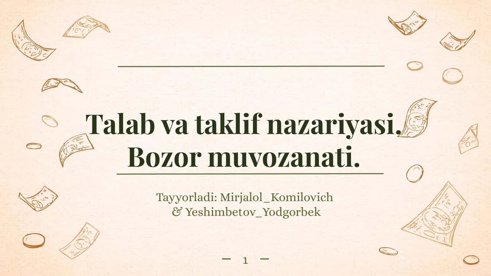 Talab va taklif nazariyasi