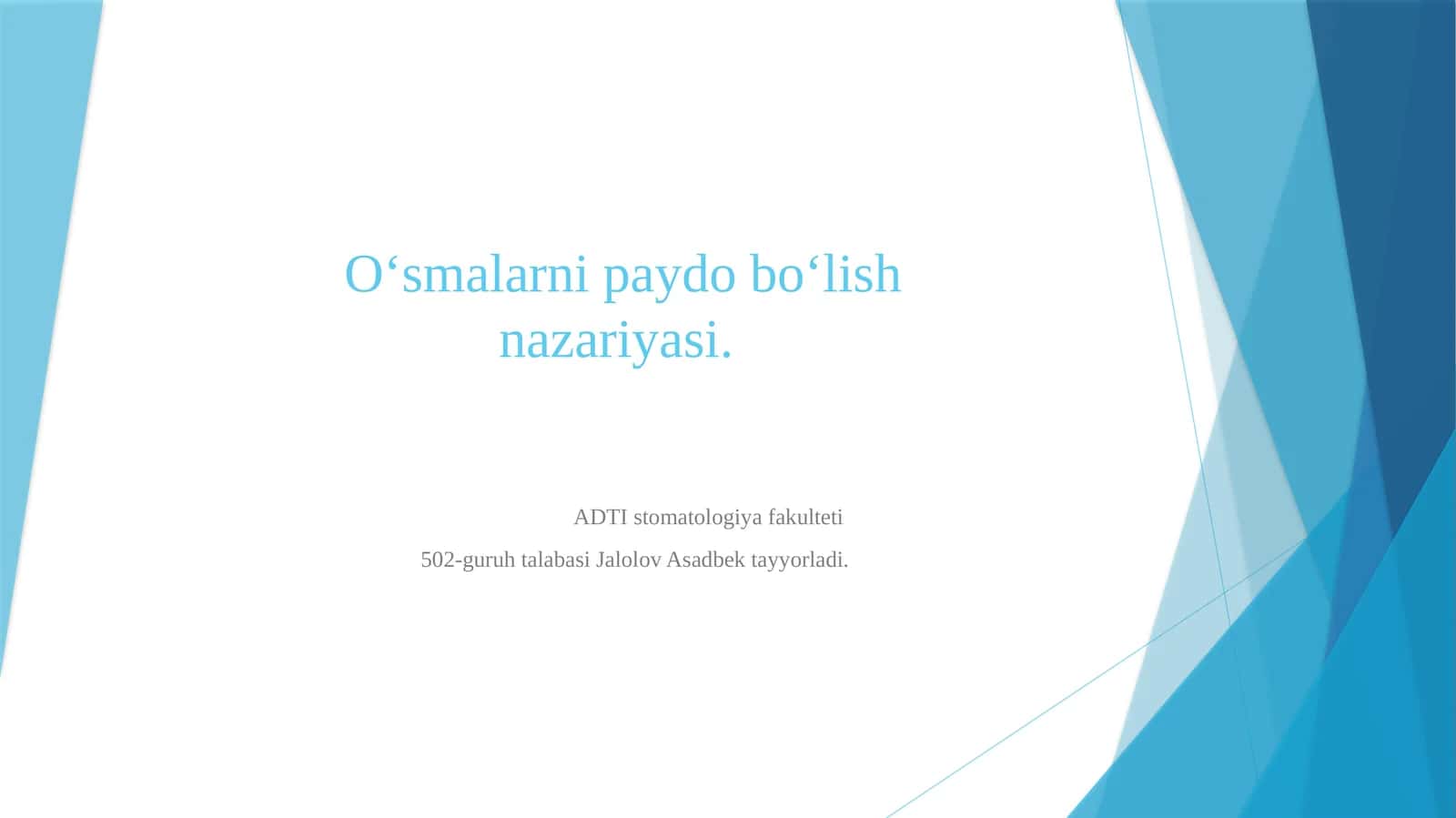 O‘sma(blastoma,neoplazma,tumor,yunonchaBLAST-kurtaklarxosilqilamanso'zlaridanolingan)-patalogikjaroyonbo‘lib,hujayralarningto‘xtovsiz,boshqaruvsiz,chegarasizko‘payishidir