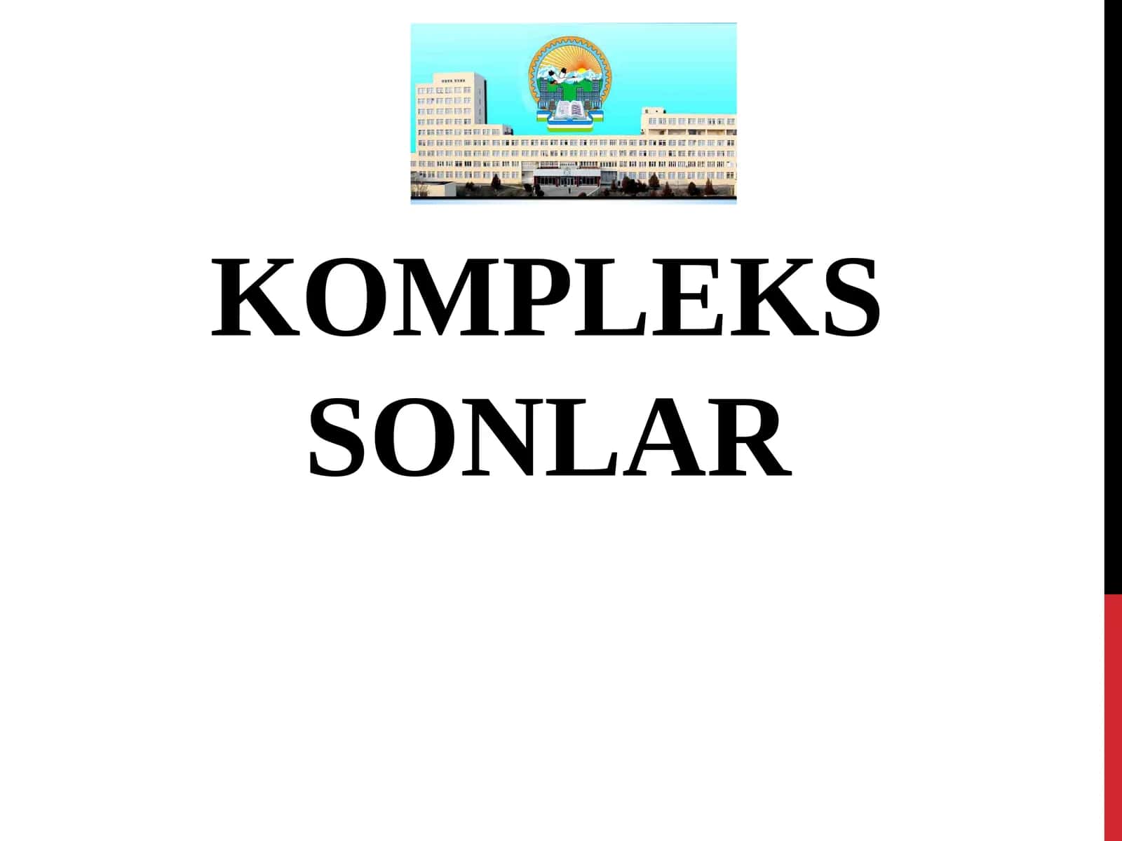 KOMPLEKS SONLAR