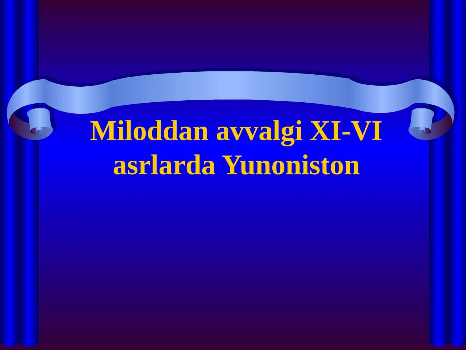 Yunoniston Tarixi