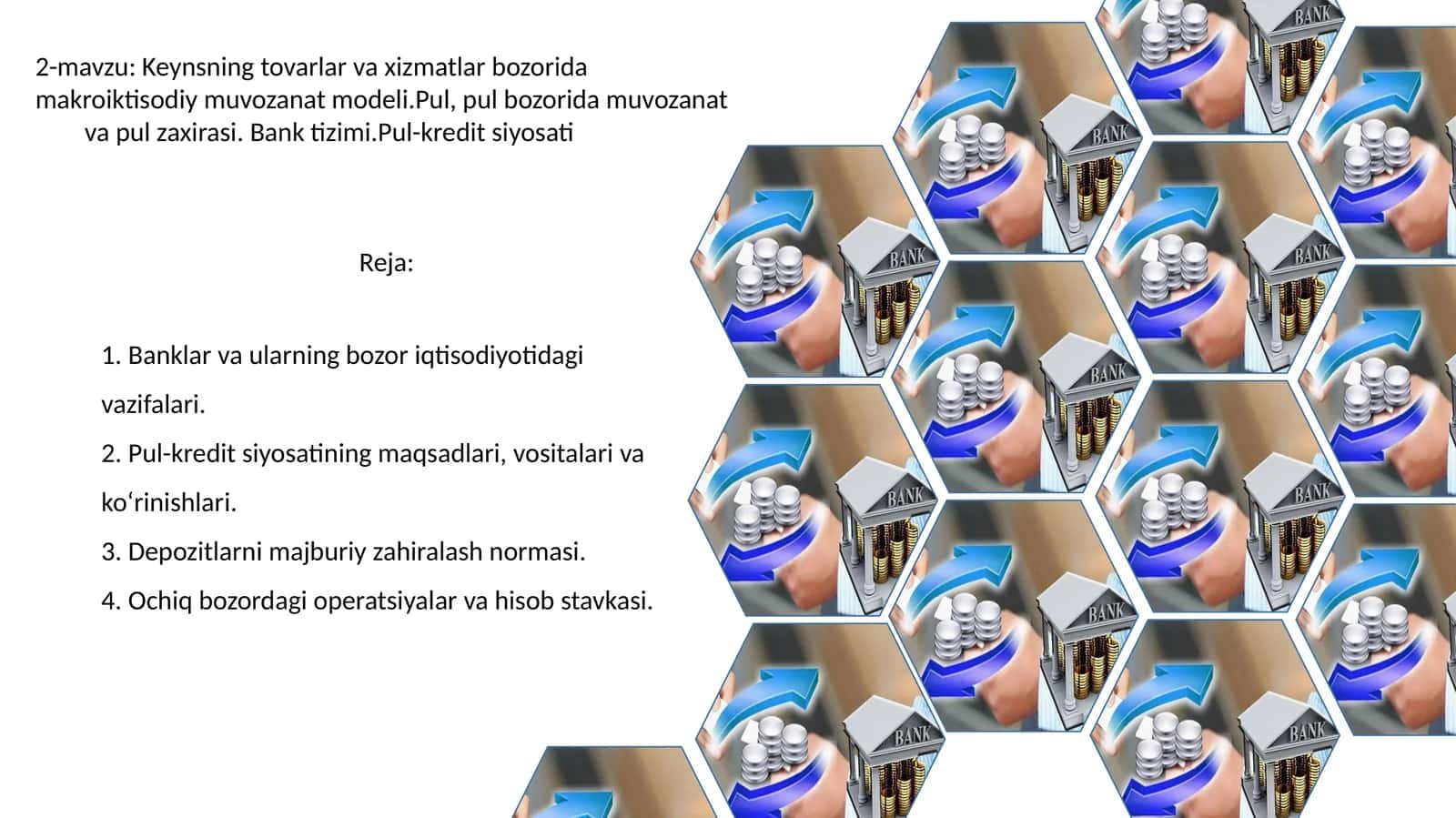 Banklar va ularning bozor iqtisodiyotidagi vazifalari