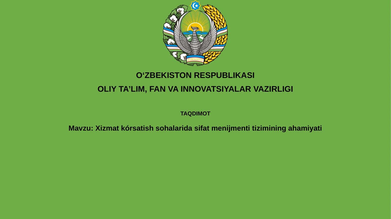 Sifat menejmenti tizimlari