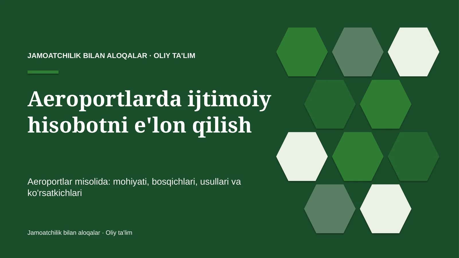 aeroportlarda ijtimoiy hisobotni e'lon qilish 6789