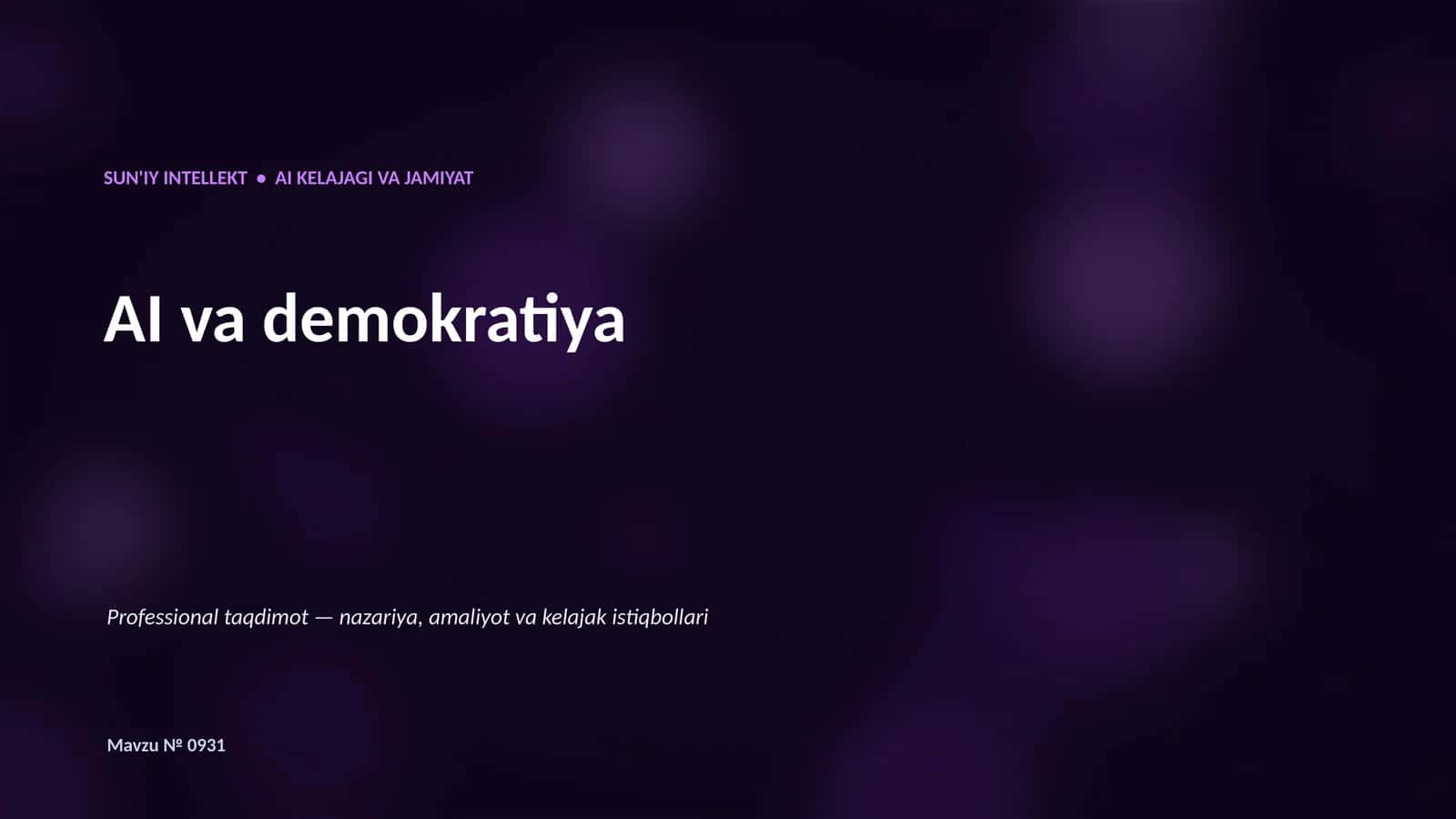 AI va demokratiya