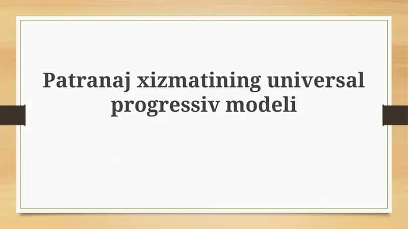 Universal progressiv homiylik xizmati