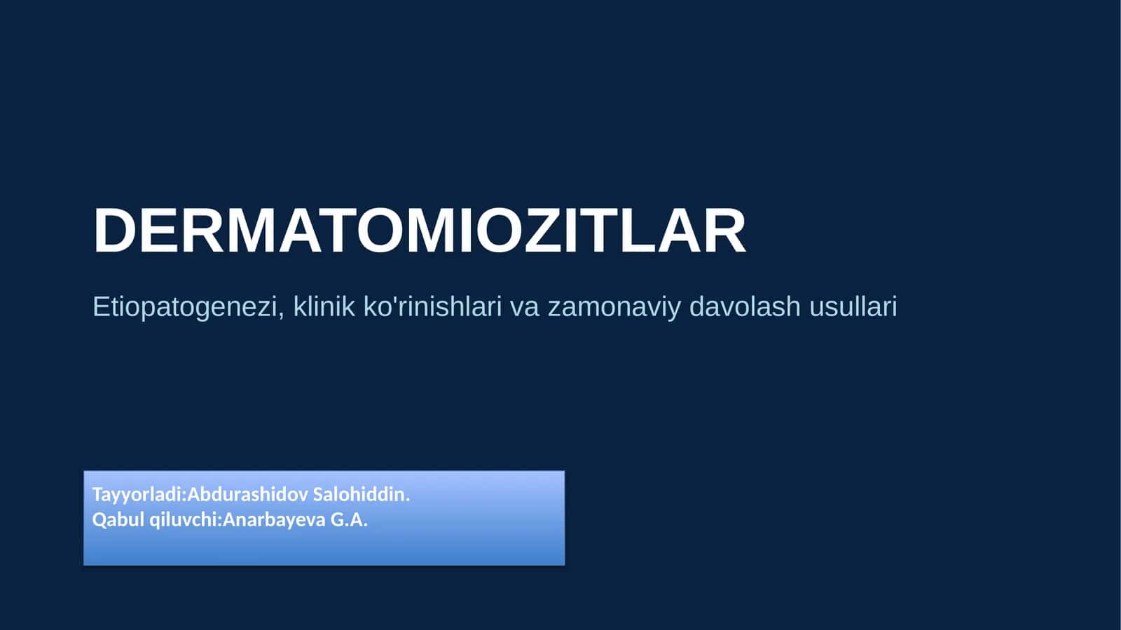 DERMATOMIOZITLAR