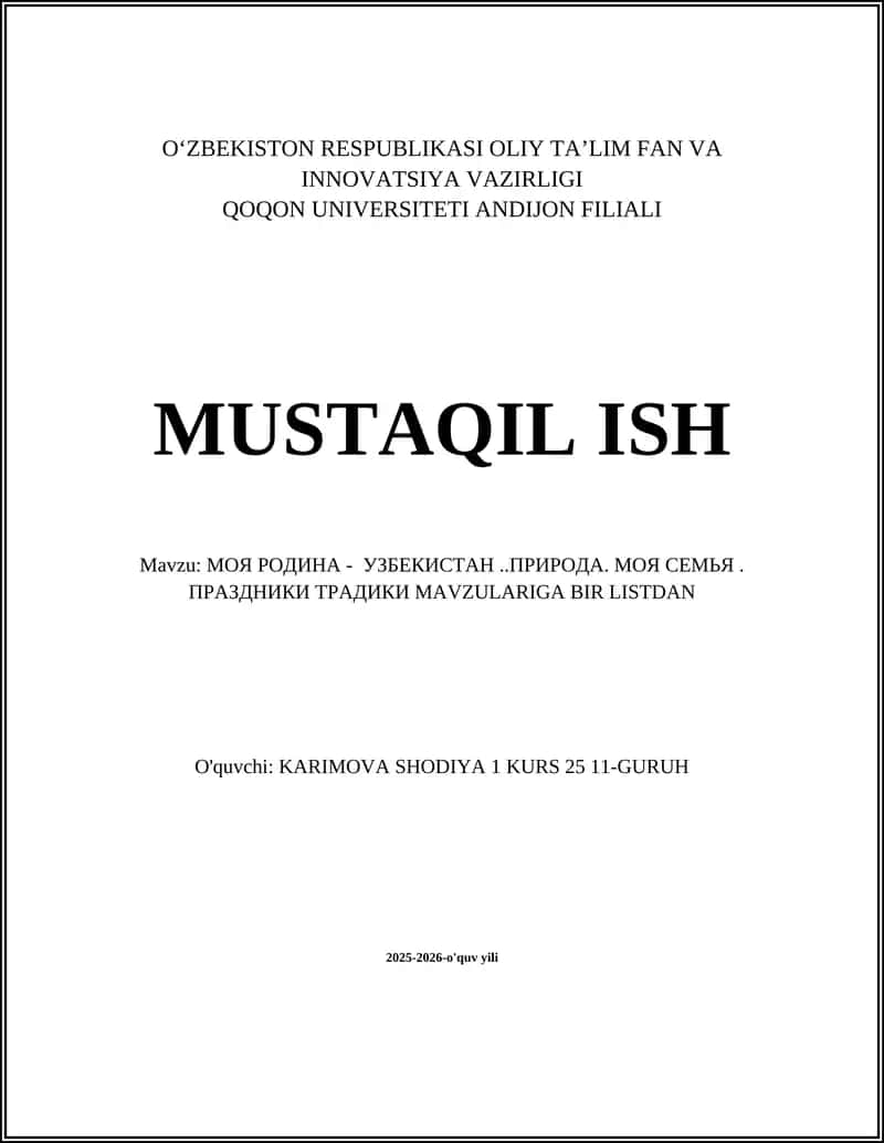 O'zbekistonning tabiati