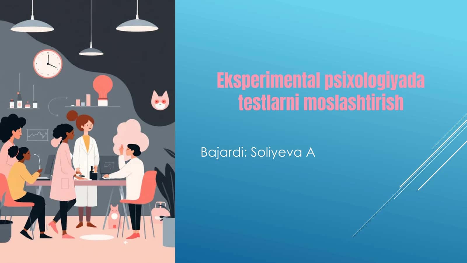 Eksperimental psixologiyada testlarni moslashtirish