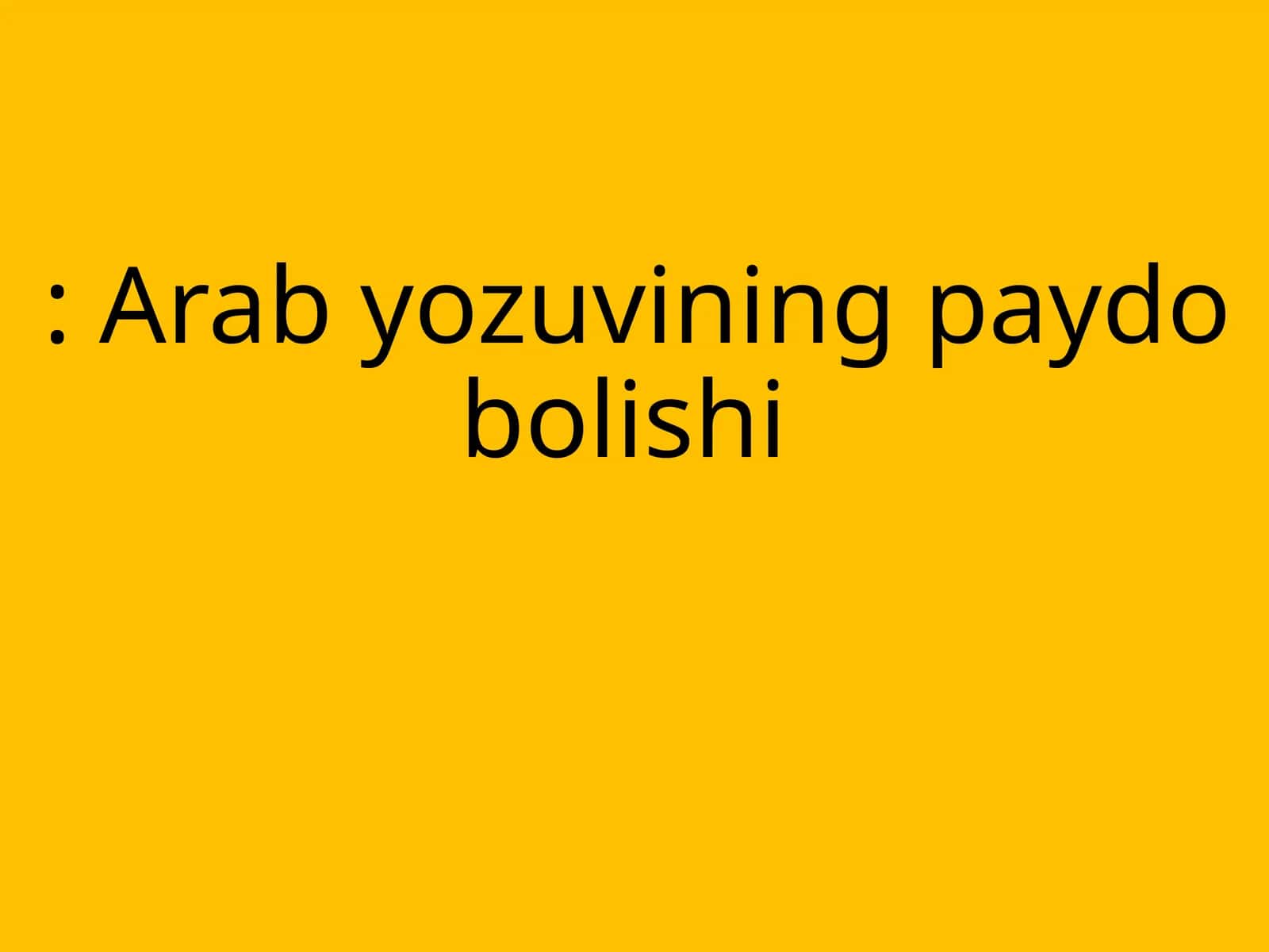 Arab yozuvi