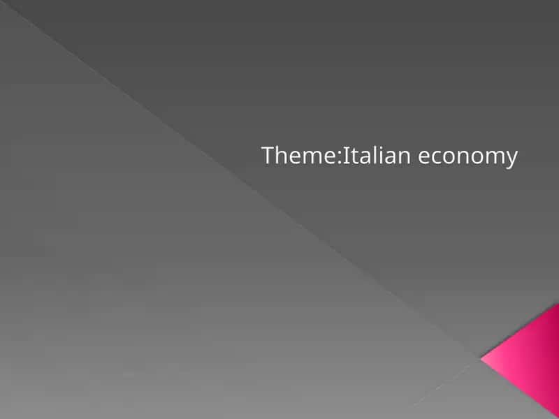 Italian economy