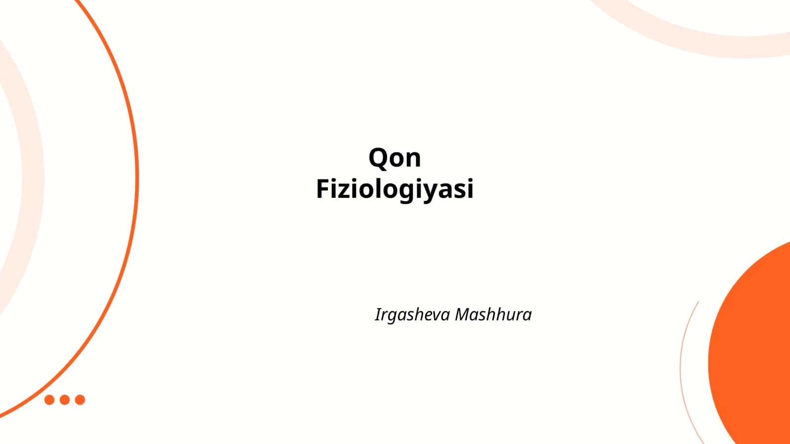 Qon Fiziologiyasi