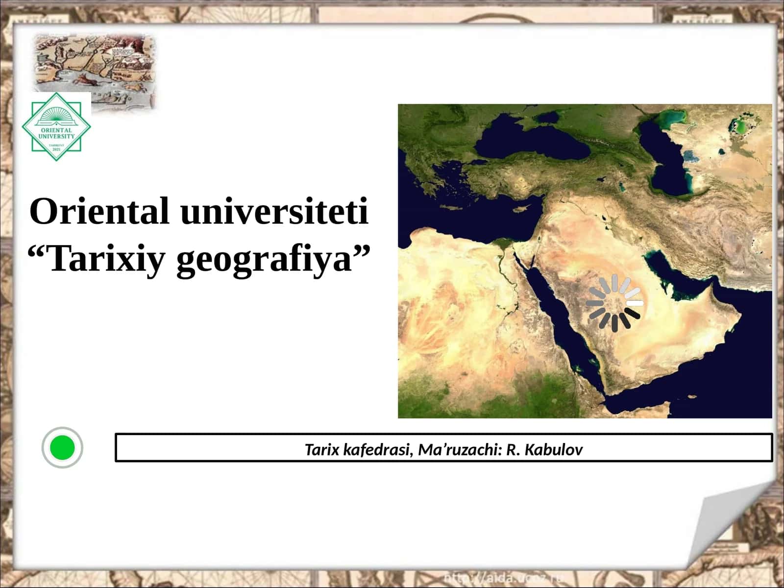 O‘rta Osiyoning o‘rta asrlardagi tarixiy geografiyasi