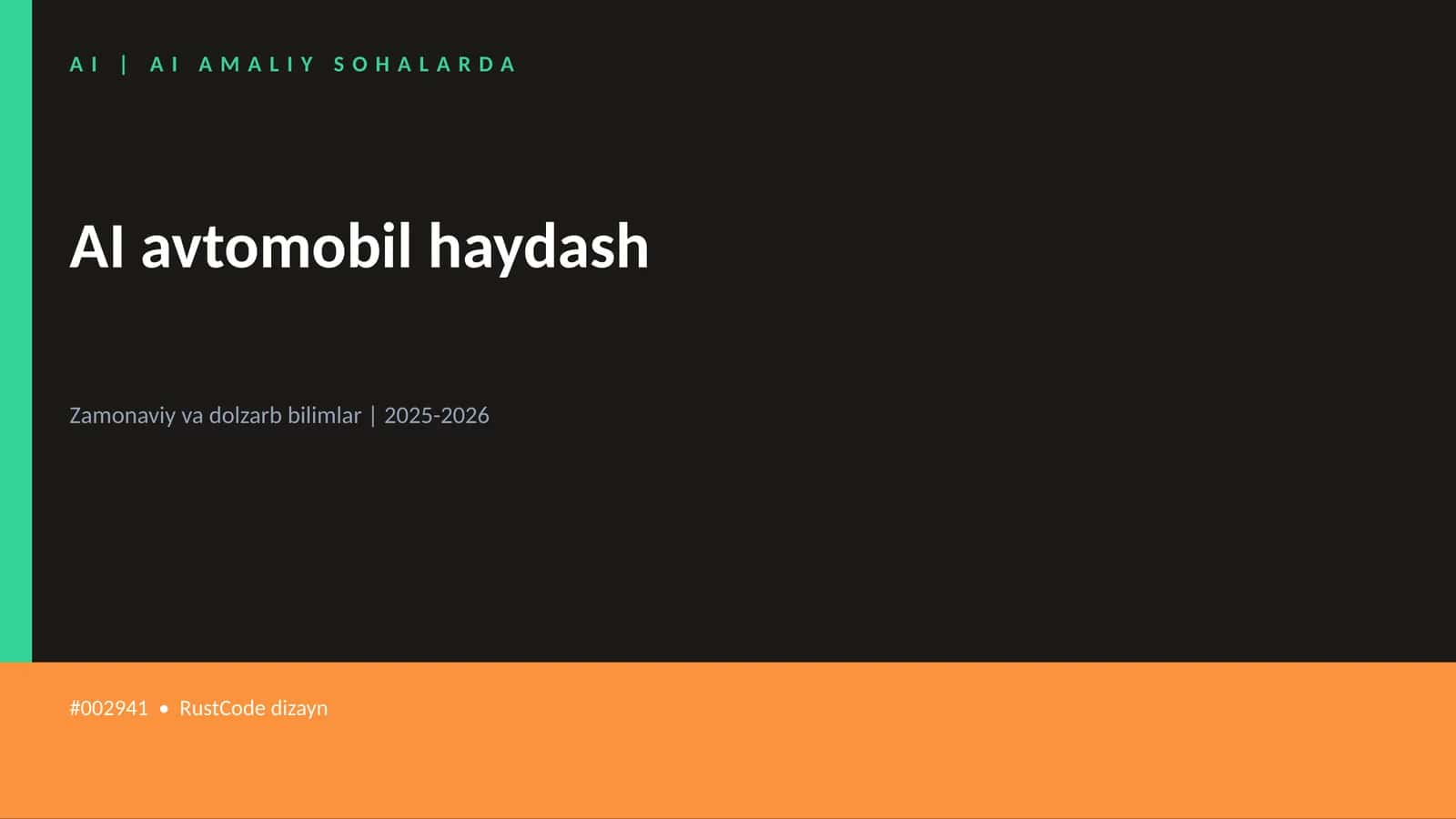 AI avtomobil haydash
