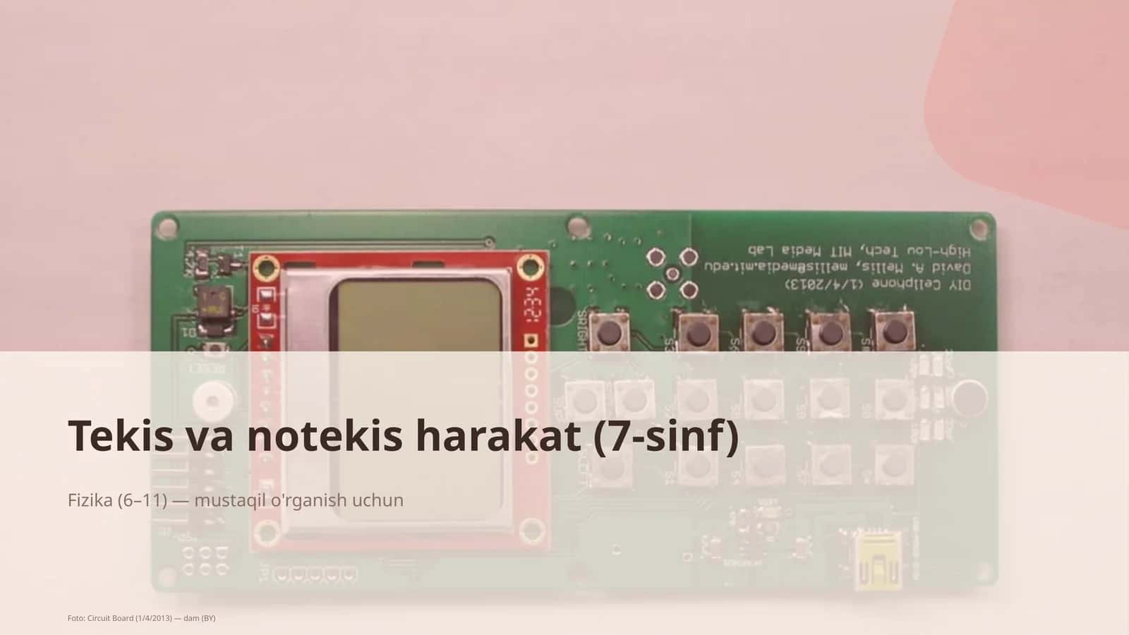 Tekis va notekis harakat (7-sinf)