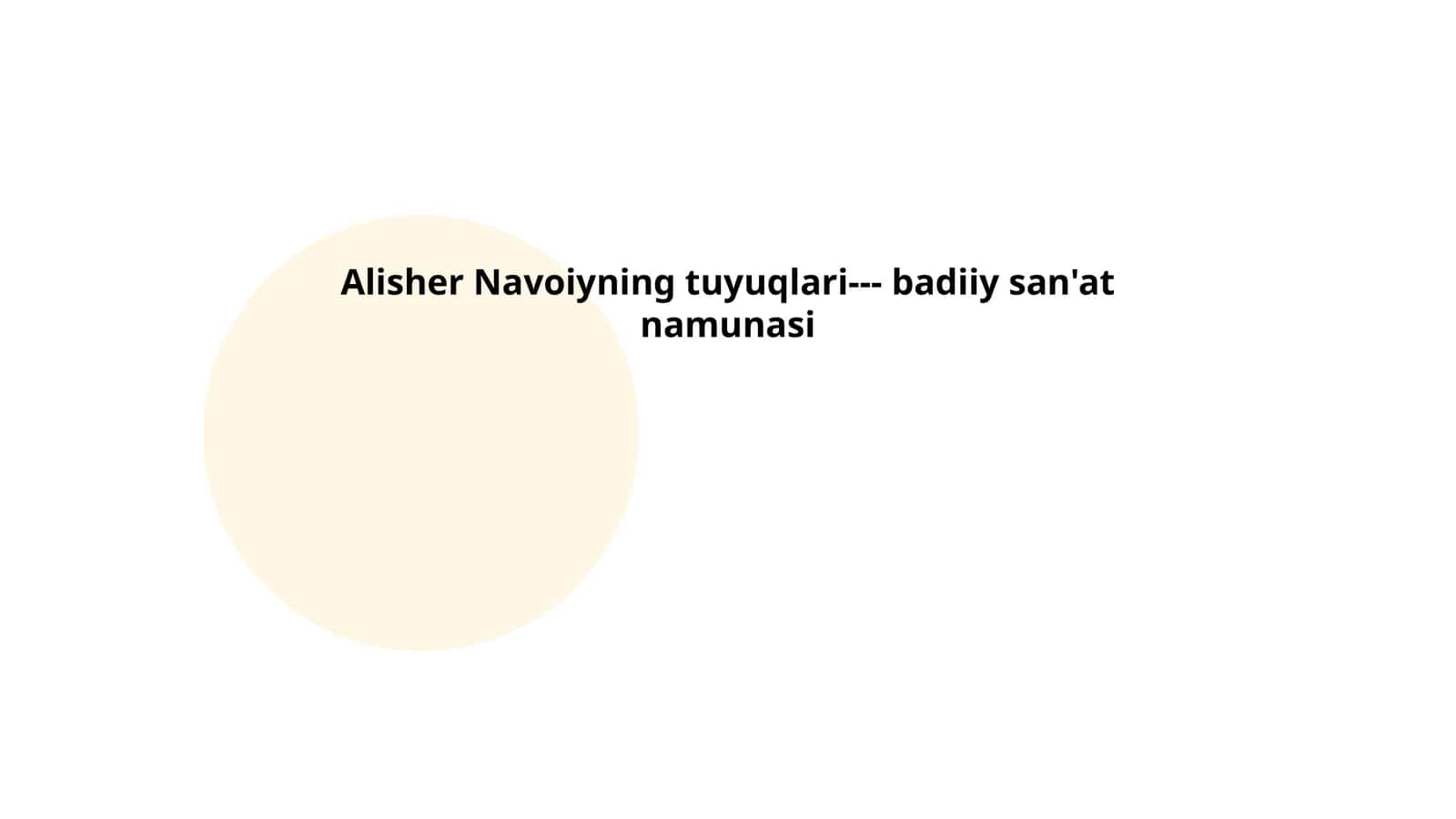 Alisher Navoiyning tuyuqlari--- badiiy san'at namunasi