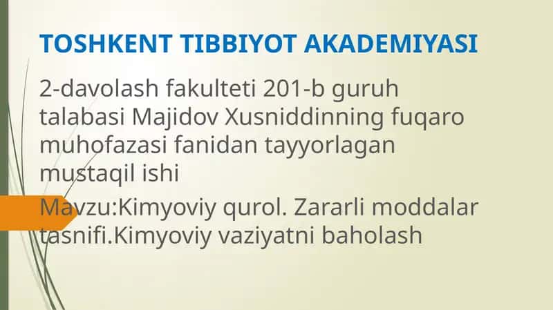 Kimyoviy qurol